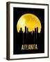 Atlanta Skyline Yellow-null-Framed Art Print