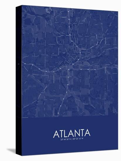 Atlanta, United States of America Blue Map-null-Stretched Canvas