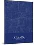 Atlanta, United States of America Blue Map-null-Mounted Poster
