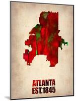 Atlanta Watercolor Map-NaxArt-Mounted Art Print