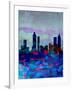 Atlanta Watercolor Skyline-NaxArt-Framed Art Print