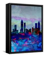 Atlanta Watercolor Skyline-NaxArt-Framed Stretched Canvas