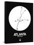 Atlanta White Subway Map-NaxArt-Framed Stretched Canvas