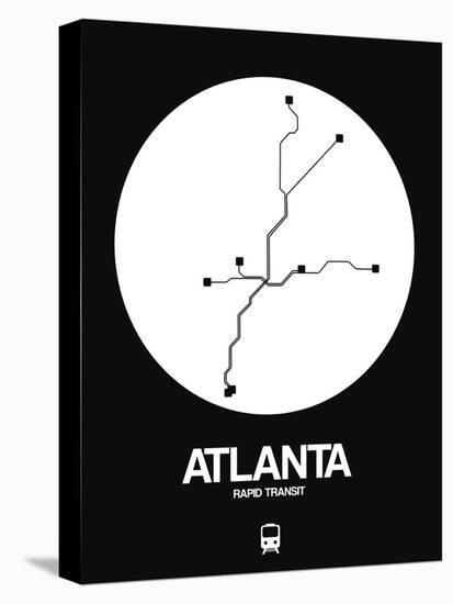 Atlanta White Subway Map-NaxArt-Stretched Canvas
