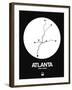 Atlanta White Subway Map-NaxArt-Framed Art Print