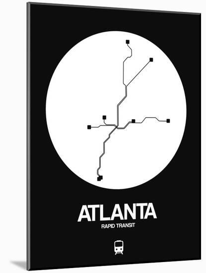 Atlanta White Subway Map-NaxArt-Mounted Art Print