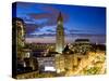 Atlantic Avenue Greenway and Customs House, Boston, Massachusetts, USA-Walter Bibikow-Stretched Canvas