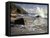 Atlantic Beach of St. Kitts, Caribbean-Robin Hill-Framed Stretched Canvas