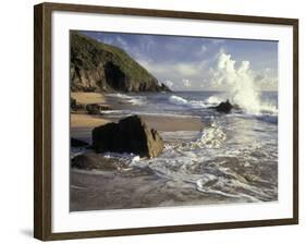 Atlantic Beach of St. Kitts, Caribbean-Robin Hill-Framed Photographic Print