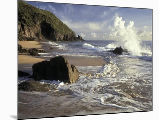 Atlantic Beach of St. Kitts, Caribbean-Robin Hill-Mounted Photographic Print