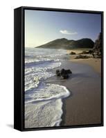 Atlantic Beach of St. Kitts, Caribbean-Robin Hill-Framed Stretched Canvas