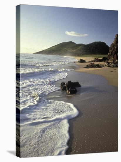 Atlantic Beach of St. Kitts, Caribbean-Robin Hill-Stretched Canvas