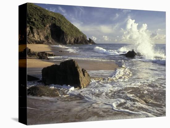 Atlantic Beach of St. Kitts, Caribbean-Robin Hill-Stretched Canvas