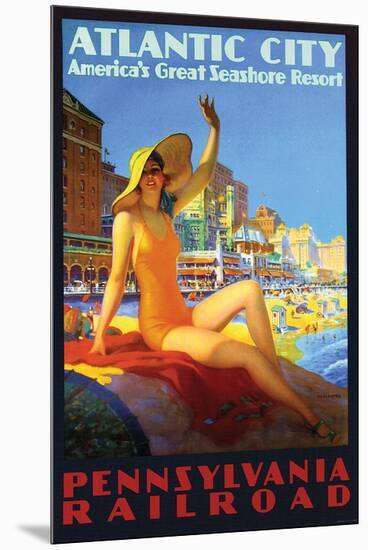 Atlantic City Americas's Resor-null-Mounted Premium Giclee Print