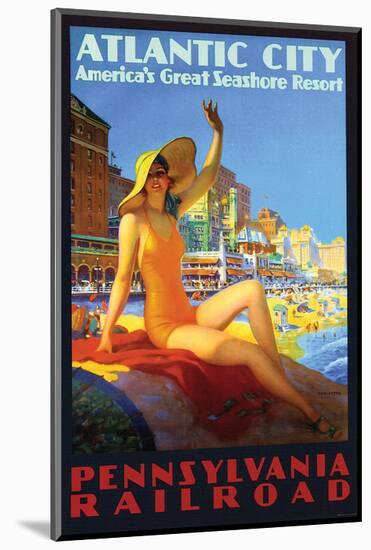 Atlantic City Americas's Resor-null-Mounted Art Print