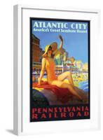 Atlantic City Americas's Resor-null-Framed Art Print