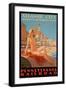 Atlantic City Bathing Pa Line-Vintage Apple Collection-Framed Giclee Print