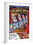 Atlantic City - Casino Scene-Lantern Press-Framed Art Print