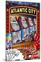 Atlantic City - Casino Scene-Lantern Press-Mounted Art Print