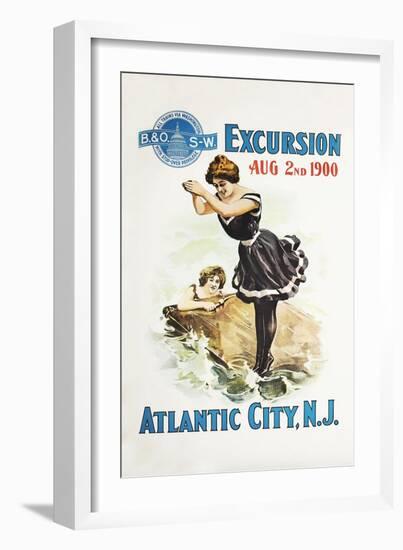Atlantic City, N.J.-Bern Hill-Framed Giclee Print