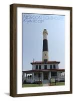 Atlantic City, New Jersey - Absecon Lighthouse Front View-Lantern Press-Framed Art Print