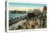 Atlantic City, New Jersey - Boardwalk Scene Near the Central Pier, c.1929-Lantern Press-Stretched Canvas