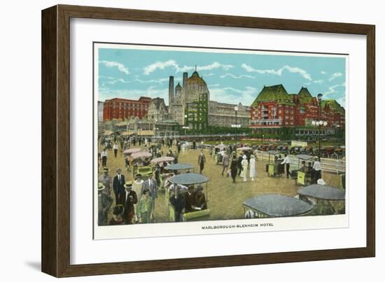 Atlantic City, New Jersey - Exterior View of the Marlborough-Blenheim Hotel, c.1929-Lantern Press-Framed Art Print