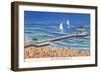 Atlantic City, New Jersey - Heinz Ocean Pier View-Lantern Press-Framed Art Print