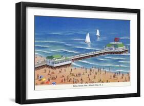 Atlantic City, New Jersey - Heinz Ocean Pier View-Lantern Press-Framed Art Print