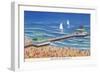 Atlantic City, New Jersey - Heinz Ocean Pier View-Lantern Press-Framed Art Print