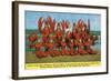 Atlantic City, New Jersey - Lobster King Harry Hackney with Lady Lobsters-Lantern Press-Framed Art Print