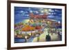 Atlantic City, New Jersey - Million Dollar Pier at Night-Lantern Press-Framed Premium Giclee Print