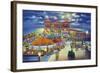 Atlantic City, New Jersey - Million Dollar Pier at Night-Lantern Press-Framed Art Print