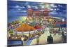 Atlantic City, New Jersey - Million Dollar Pier at Night-Lantern Press-Mounted Art Print