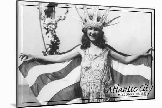 Atlantic City, New Jersey - Miss America at Carnival --Lantern Press-Mounted Art Print