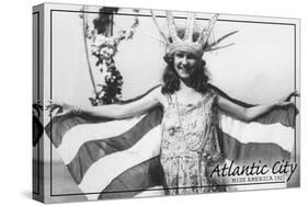 Atlantic City, New Jersey - Miss America at Carnival --Lantern Press-Stretched Canvas