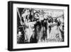 Atlantic City, New Jersey - Neptune and Miss America at Carnival --Lantern Press-Framed Art Print