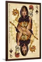 Atlantic City, New Jersey - Queen of Spades-Lantern Press-Framed Art Print