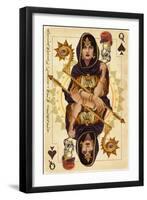 Atlantic City, New Jersey - Queen of Spades-Lantern Press-Framed Art Print