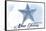 Atlantic City, New Jersey - Starfish - Blue - Coastal Icon-Lantern Press-Framed Stretched Canvas