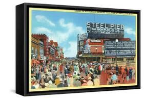 Atlantic City, New Jersey - Steel Pier View from Boardwalk-Lantern Press-Framed Stretched Canvas