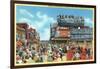 Atlantic City, New Jersey - Steel Pier View from Boardwalk-Lantern Press-Framed Art Print