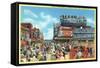 Atlantic City, New Jersey - Steel Pier View from Boardwalk-Lantern Press-Framed Stretched Canvas