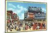 Atlantic City, New Jersey - Steel Pier View from Boardwalk-Lantern Press-Mounted Art Print