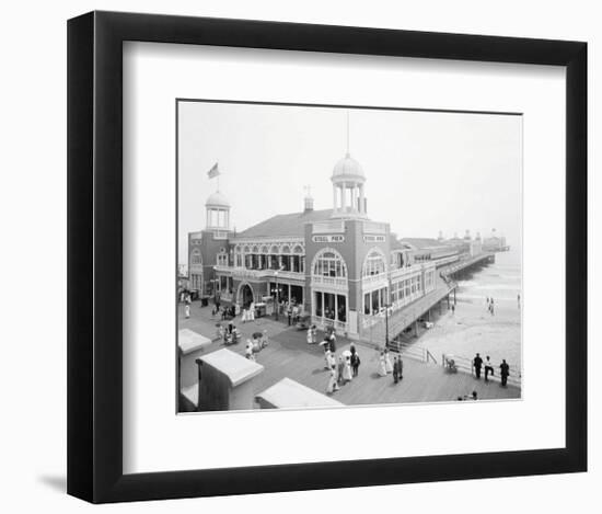 Atlantic City Steel Pier, 1910s-Vintage Photography-Framed Art Print