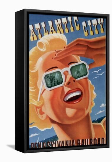 Atlantic City Sunglasses-null-Framed Stretched Canvas