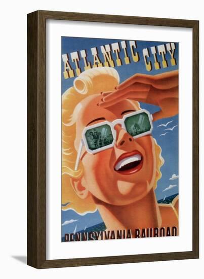 Atlantic City Sunglasses-null-Framed Giclee Print