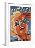 Atlantic City Sunglasses-null-Framed Giclee Print