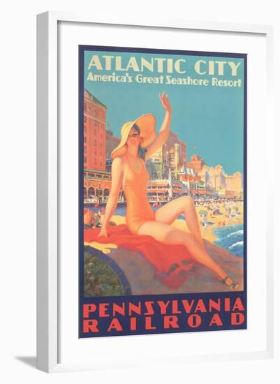 Atlantic City Travel Poster-null-Framed Art Print