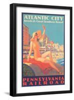 Atlantic City Travel Poster-null-Framed Art Print
